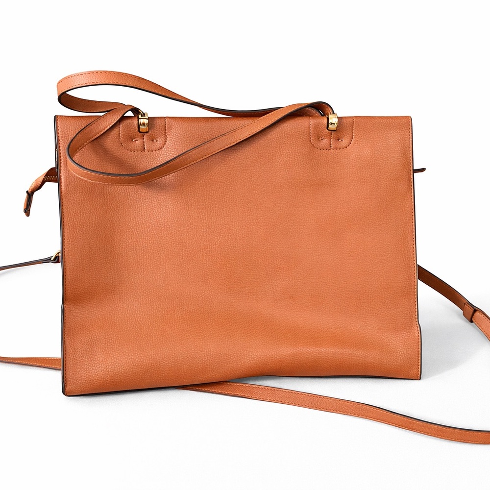 Steve Madden BNOLLA Cognac Satchel Tote NWT Gold Hardware - Picture 9 of 9
